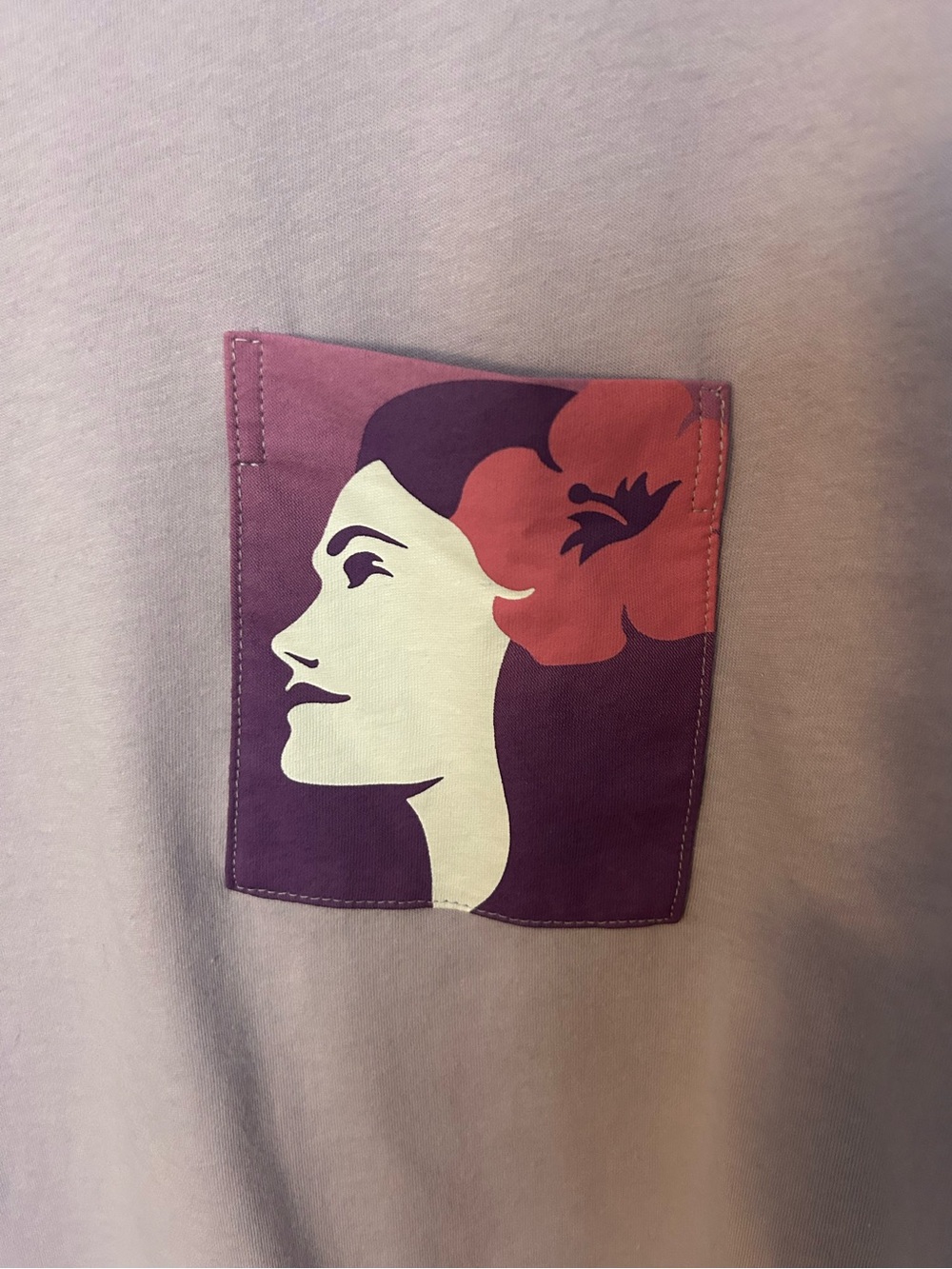 Uniqlo UT Hawaiian Airlines Pualani Pocket Tee Lavender XL